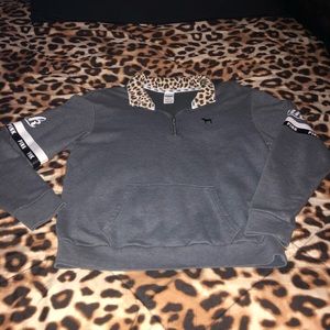 Victoria’s Secret PINK Cheetah Half Zip